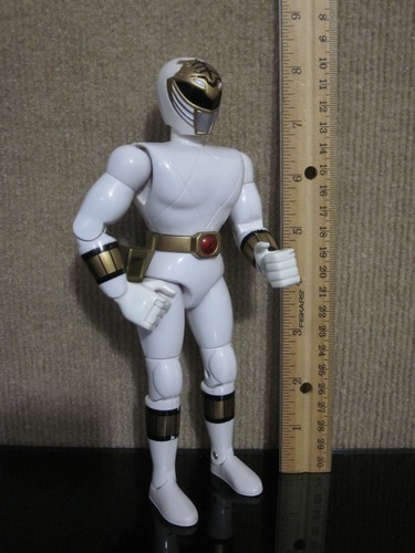 Vintage Power Rangers 8 Inch White Ranger Figur Bandai 1993 Tommy Mighty Morph - Bild 7 von 20