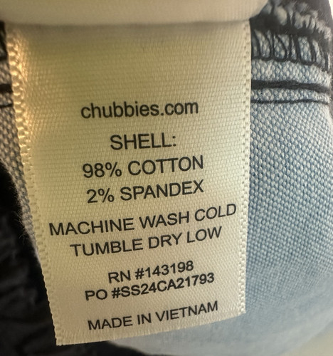 CHUBBIES 5.5" Dark N Stormies Original Stretch Black Shorts Men's LARGE NWT - Picture 7 of 11