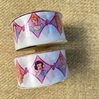 Vintage Disney Princess Satin Ribbon 2 Rolls Snow White Cinderella Belle