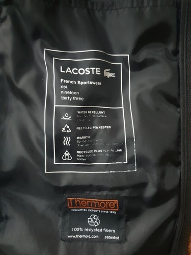 Lacoste leichte Steppjacke Pufferjacke Gr. M (FR 52 US M/L - schwarz - RV defekt - Bild 6 von 6