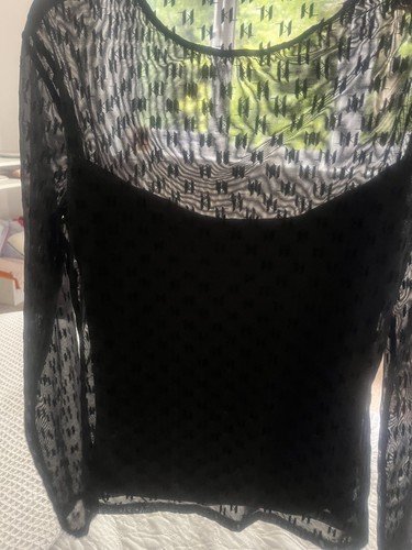 Karl Lagerfeld MONOGRAM MESH TOP Size s - Picture 6 of 8