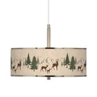 Deer Lodge Giclee Glow 16" Wide Pendant Light