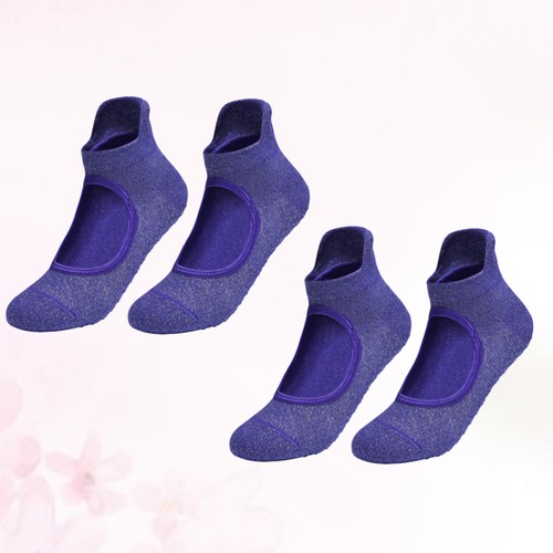  2 Paar rutschfeste offene Spannsocken Damen Baumwolle Yoga Socken Indoor atmungsaktiv - Bild 9 von 11
