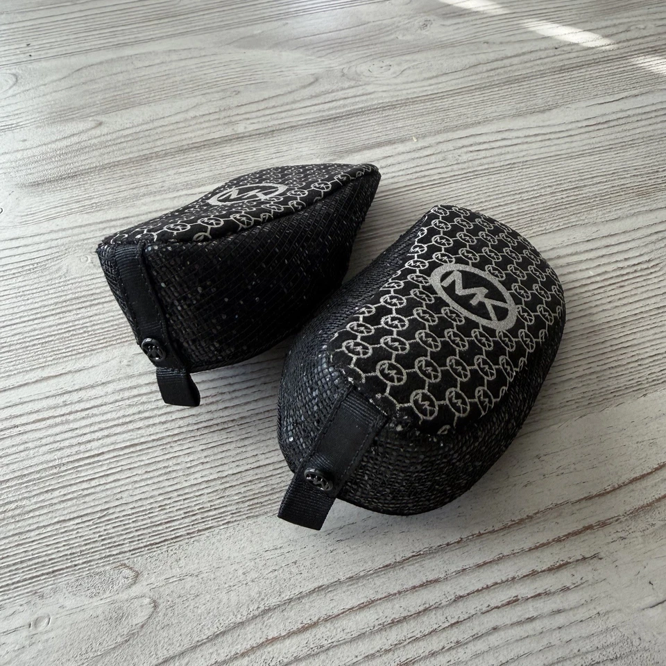 Zapato de vacaciones Michael Kors infantil ballet plano bebé negro brillante talla 4 suela suave Foto 4 de 4