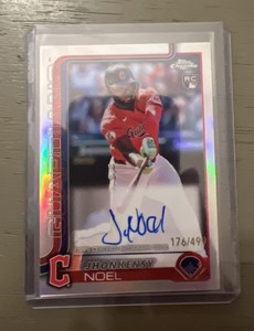 JHONKENSY NOEL 2025 TOPPS CHROME ROOKIE REFRACTOR CARDINALS RC AUTO /499