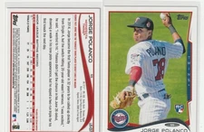 2014 Topps Update Jorge Polanco (Throwing) #US-237 Rookie RC Twins Mariners
