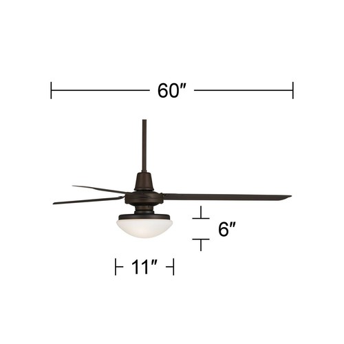 60" Modern Outdoor Ceiling Fan LED Light Remote Oil Rubbed Bronze Patio Exterior - Picture 8 of 8