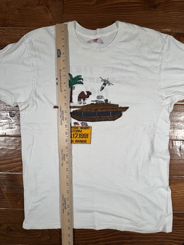 Vintage 90s Desert Storm T-Shirt Size XL Made In USA Single Stitch Saudi Arabia - Picture 5 of 9