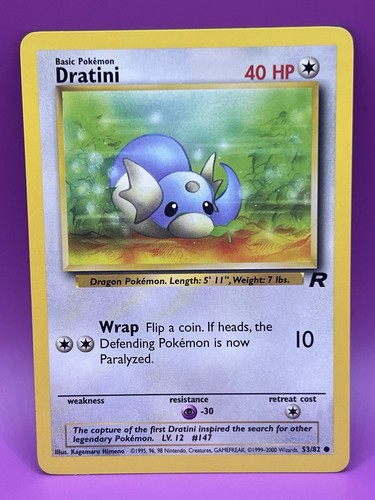 Dratini 53/82 Team Rocket Pokémon Card WOTC TCG English