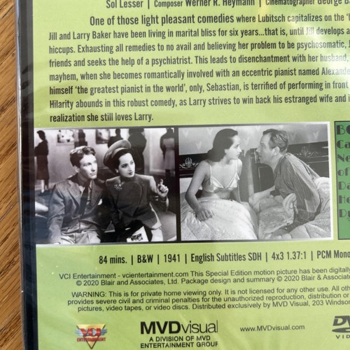 THAT UNCERTAIN FEELING New DVD B&W Merle Oberon Melvin Douglas 1941 SEALED - Imagen 7 de 8