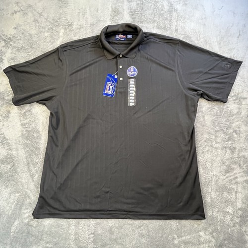 PGA Tour Shirt Herren XXL Golf Polo Schwarz Kurzarm Performance Dry Spring Neu