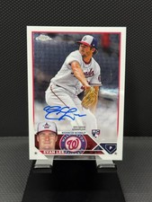 2023 Topps Chrome Evan Lee Base RC Auto #RA-EL Nationals
