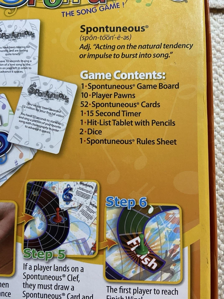 Jogo de tabuleiro SPONTUNEOUS The Song Game. 2018 em excelente estado usado completo - Imagem 3 de 4