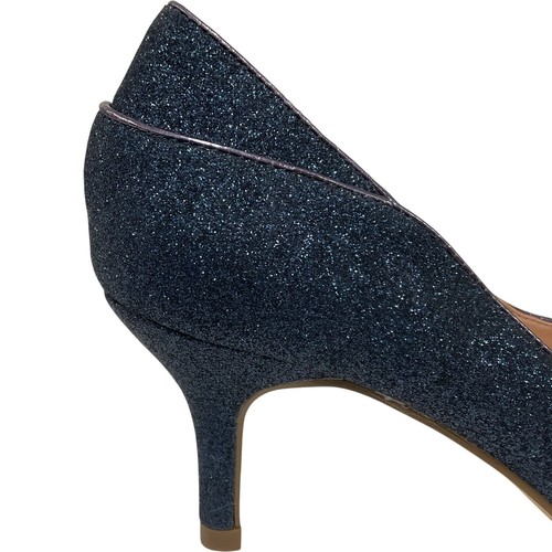 Pink Paradox Sparkle Peep Toe Heels Blue Glitter UK Size 5 Elegant Party Shoes - Picture 12 of 12