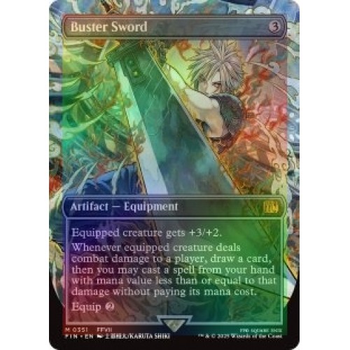 Foil Buster Sword (borderless) M/NM Magic: The Gathering MTG Final Fantasy - Picture 1 of 1