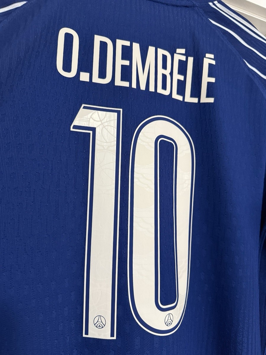 Authentic 2024/25 O. Dembele PSG Jordan 4th Jersey Men's Size