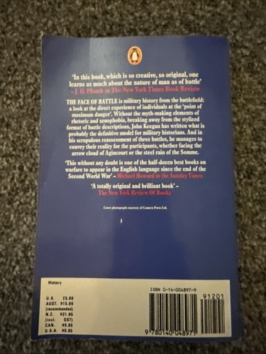 The Face of Battle: John Keegan, Penguin, 1984 - Picture 2 of 2