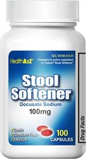 HealthA2Z® Stool Softener | Docusate Sodium 100mg | (100 Counts (Pack of 1))