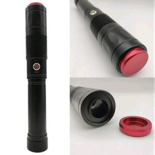 Blue 450nm Adjustable Focus Laser Pointer Laser Pen Visible Beam Leather Box US