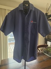 Pepsi employee uniform short-sleeve button-down shirt M261