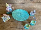 Precious Moments Kids On Stump Mini Tea Set - preowned