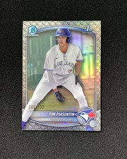 2025 Topps Bowman Draft Chrome Steel Metal #BDC-73 Tim Piasentin 1st 66/100 QI95