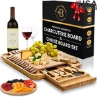 Charcuterie Board Set W/ Hidden Drawer Cheese Tools Perfect Gifts Parties New