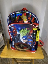 NEW w/ Tags Marvel Universe Avengers Boy's 17" Comic Backpack Laptop School Bag