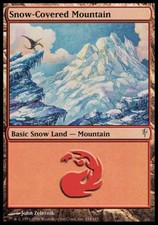 MTG English Snow-Covered Mountain NM Foil Coldsnap