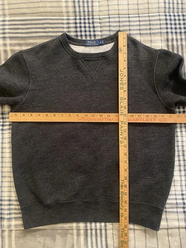 Polo Ralph Lauren Pullover Fleece Crewneck Sweatshirt Charcoal Grey Men’s Medium - Picture 5 of 7