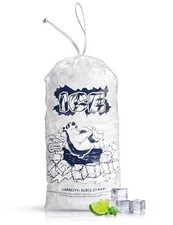 Ice Bags 5lb with Drawstring,50 Pack Plastic Ice Bags for Ice Storage