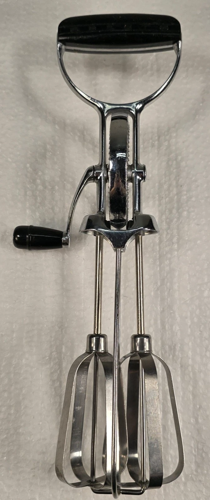 Vintage EKCO Besto Hand Crank Whisk Egg Beater Stainless Steel USA Kitchen Tool