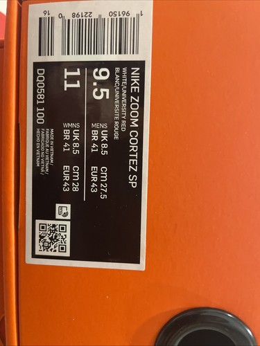 Size 9.5 - Nike sacai x Zoom Cortez SP DQ0581-100 - Picture 8 of 8