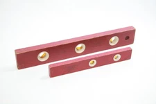 Vintage Wooden Levels Red Johnson No. 183 18" and 1122 12" - Lot of 2