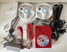 Nintendo Wii RVL-001 Limited Red Console 25th Anniversary Accessories And Game
