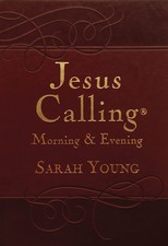 Jesus Calling Morning and Evening, Brown Leathersoft Hardcover, with Scriptu...