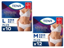 TENA Pants Silhouette Low Waist Incontinence Underwear Plus Absorbency M/L Sizes