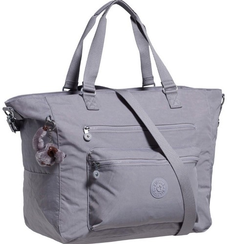 NWT KIPLING KIB0T1 ISAAC DOVE GREY EXTRA LARGE DUFFEL TRAVEL WEEKEND BAG