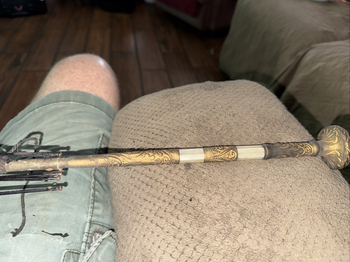 Antique Brass And Aluminum Handled Umbrella
