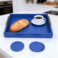 Serving Tray 16.5“X 13“Deluxe Wooden Ottoman for Coffee Table Tray-01 