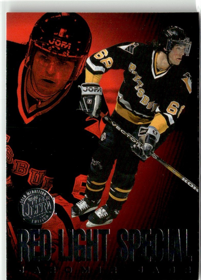 1995-96 Fleer Ultra Red Light Special Gold Medallion Jaromir Jagr Pittsburgh