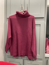 Free People Women's Pink Long Sleeve Turtleneck Sweater Size Small