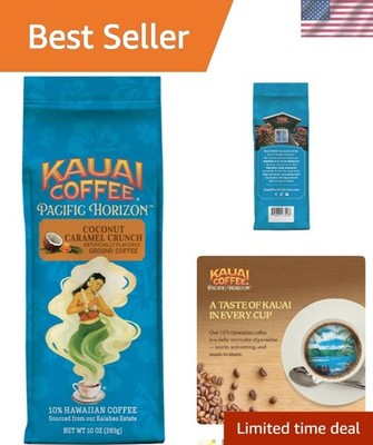 Coconut Caramel Crunch Hawaiian Coffee - Smooth Ground, 10oz Pack, Medium Roast