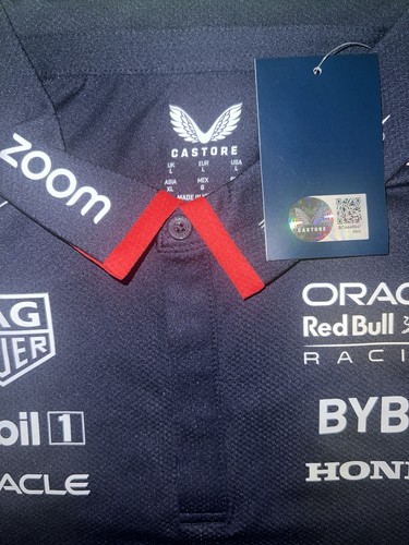 Authentic Red Bull Racing F1 USA Team Polo Navy Men’s Size Large - Picture 7 of 10