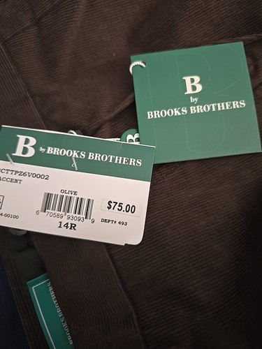 B by Brooks Brothers Big Boys Stretch Dress Pants - Olive - Picture 3 of 3