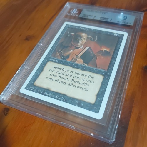 Demonic Tutor 1994 Revised Edition MTG Graded BGS Mint Quad+ 9 [10, 9, 9, 9] - Picture 3 of 4