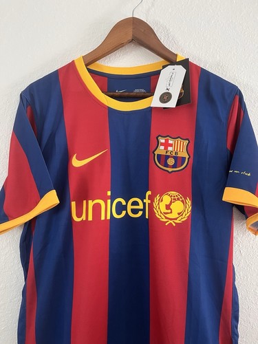 Barcelona FC Home Messi #10 2010/11 New UCL Final Futbol Soccer Jersey Men's L - Picture 3 of 6