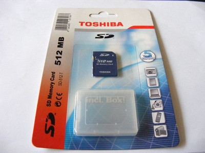 512MB Secure Digital Card  ( 512 MB SD Karte ) TOSHIBA Neu