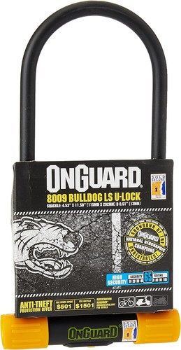 On-Guard Bulldog 8009 Keyed Shackle Lock - Black, 11.5 x 29.2 cm 11.5x29.2 cm Bl - Picture 3 of 5