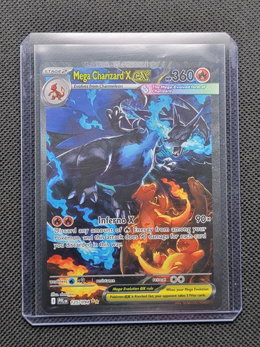 Mega Charizard X EX SIR 125/094 Phantasmal Flames Full Art Pokémon TCG NM